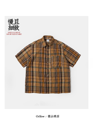 宽松短袖衬衫蓬松亚麻