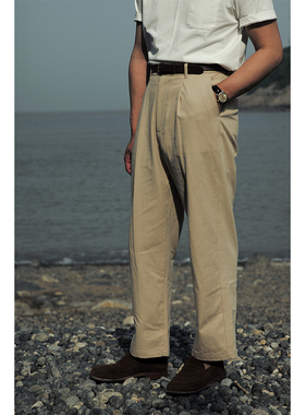 Vallee四季款百搭封神长裤 法式休闲宽松直筒长裤男德山商店VE055