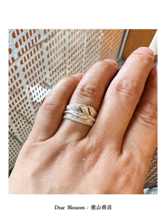 Dear Blossom 松井直毅手作印第安鹰羽戒指男女复古银饰尾戒