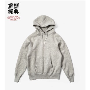 Riding high 复古运动抓绒连帽卫衣内衬暖绒 美国四本针车缝 百搭