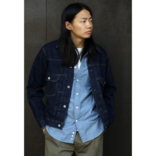 REMOCREVO 057XX 致敬黄金年代50s’ 经典标准双袋 牛仔夹克