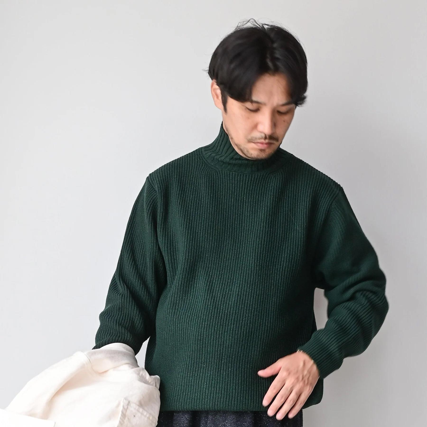 StillbyHand 小高领真丝羊毛衫职场休闲高级竖纹针织打底衫男