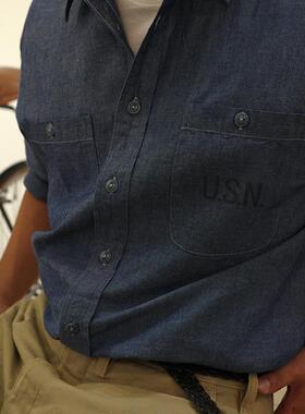 REMOCREVO 季节限定 USN ChambrayShirt 长袖衬衫 OCSH-295