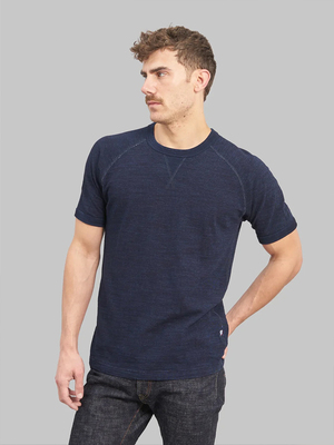 Pure Blue Japan 至臻之选靛蓝染T恤插肩袖合身剪裁基础四季TEE