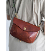 WORKSHOP 复古机能包horween头层牛皮骑行手作斜挎单肩walkbag