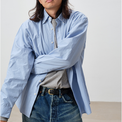 REMOCREVO Oxford Shirts 条纹衬衫 春秋轻舒百搭通勤男士衬衫