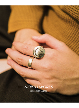 经典微笑戒指男女银饰指环