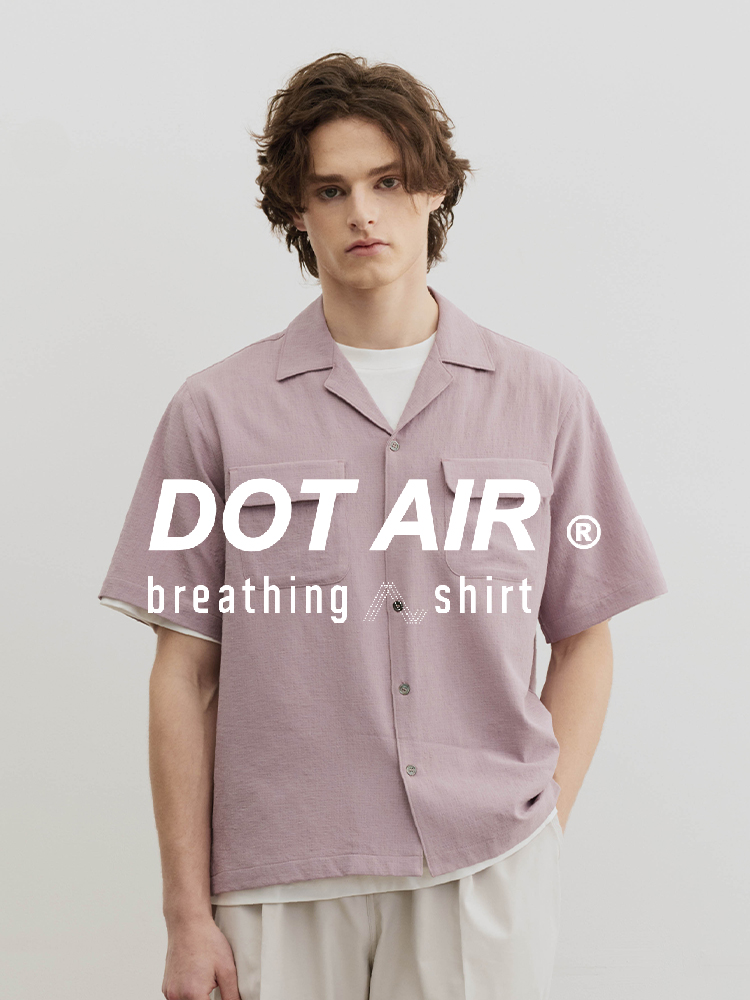 BURCS 夏季新款薄款透气机能衬衫商务休闲凉感短袖衬衣男生polo衫