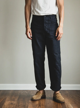 复古王炸orSlow秋冬重磅美式工装裤 标准直筒 麂皮质感法兰绒长裤