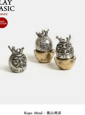 KOPO METAL 银铜 手工银饰 达摩 块根摆件象芽宫 祈福许愿行运