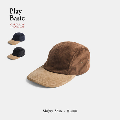 灯芯绒长檐帽早春单品