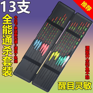 夜光漂 全套一整套浮漂套装 鱼漂套装 全套漂盒全套12支鱼漂组合套装