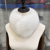大衣假领子百搭真毛毛领单卖 保暖毛绒皮草围巾 狐狸毛围脖 女冬季