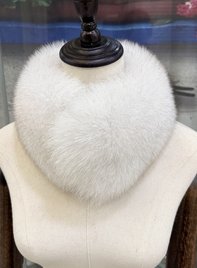 狐狸毛围脖 女冬季保暖毛绒皮草围巾 大衣假领子百搭真毛毛领单卖