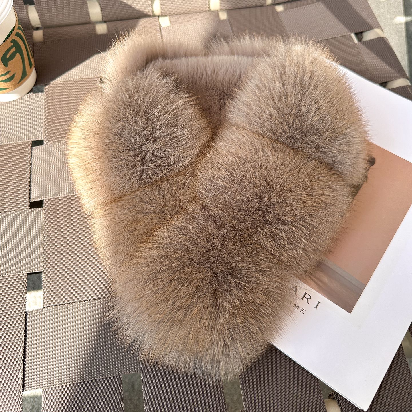 狐狸毛围巾双面毛围脖冬季保暖