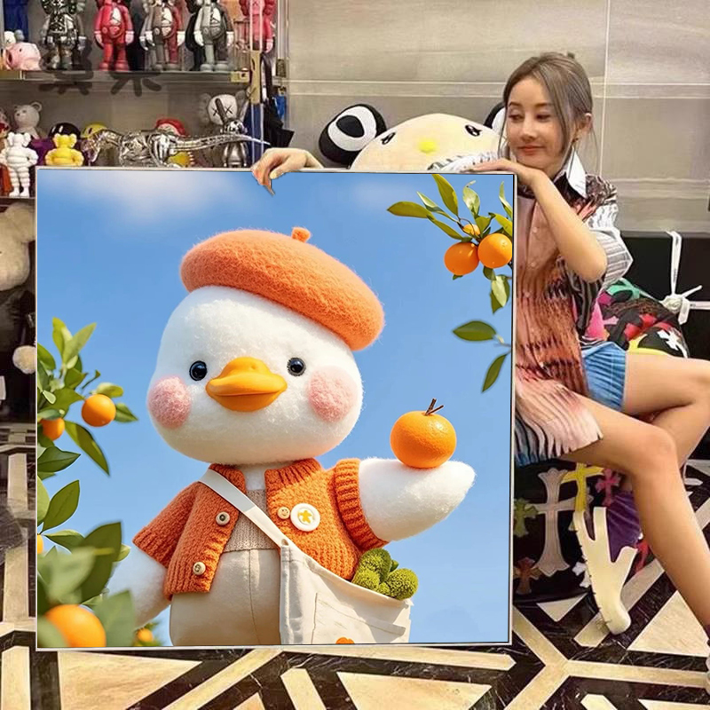 新款满钻卡通可爱鸭钻石画