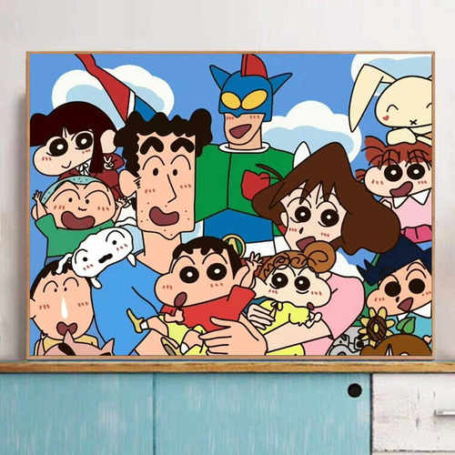 钻石画卡通蜡笔小新一家满钻