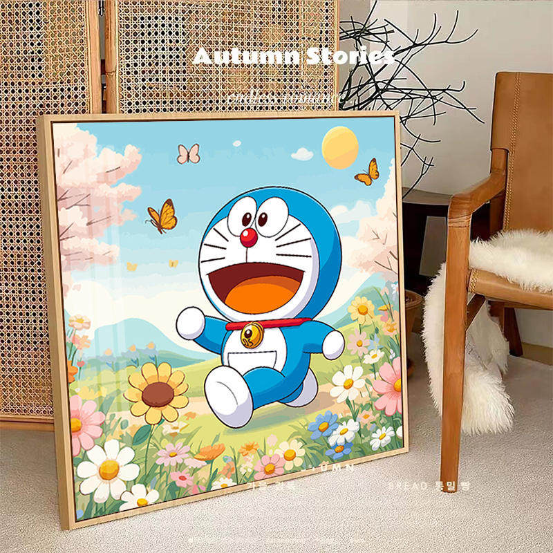 卡通可爱钻石画 2025新款满钻哆啦A梦小幅客厅卧室手工贴钻十字绣,居家布艺,钻石绣,淘宝优惠券,粉丝福利购,淘宝优惠卷