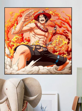 钻石画海贼王动漫火拳艾斯满钻