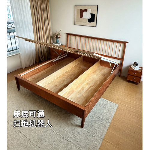 全实木储物温莎床小房间1.8米