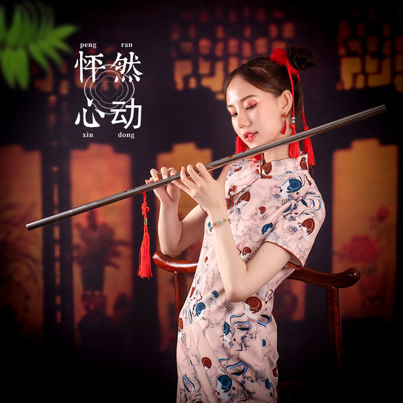 加厚款90厘米笛防裂防霉F调/G调横笛不锈钢镀铜笛乐器不开裂初学