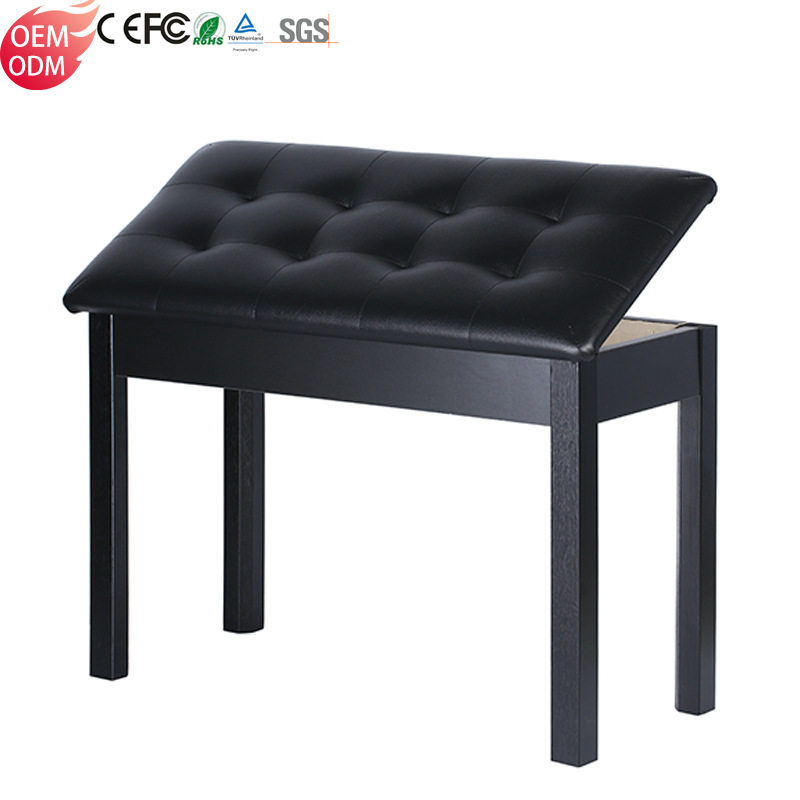 电钢琴琴凳带书箱木制双人琴凳木制电子琴凳古筝凳子厂家