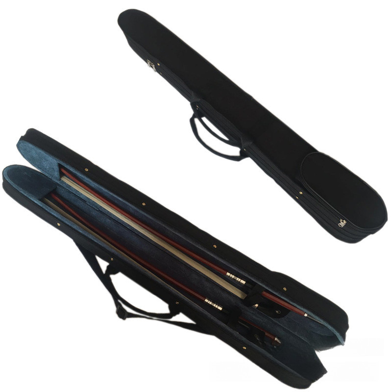 专业低音提琴弓盒倍大提琴弓杆盒贝司弓盒提包收纳背包黑色