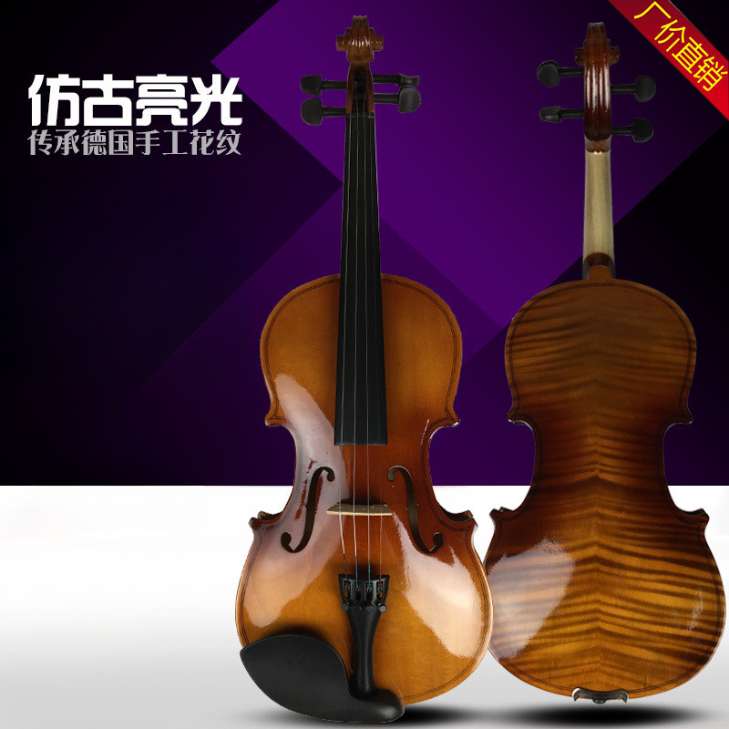 工艺花纹虎纹儿童成人实木考级演奏初学者手工普及初学练习小提琴
