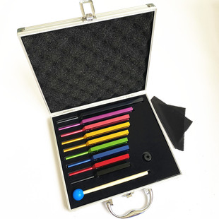 417 528 963HZ 285 彩色金色 852 396 741 铝箱瑜伽音叉174HZ 639