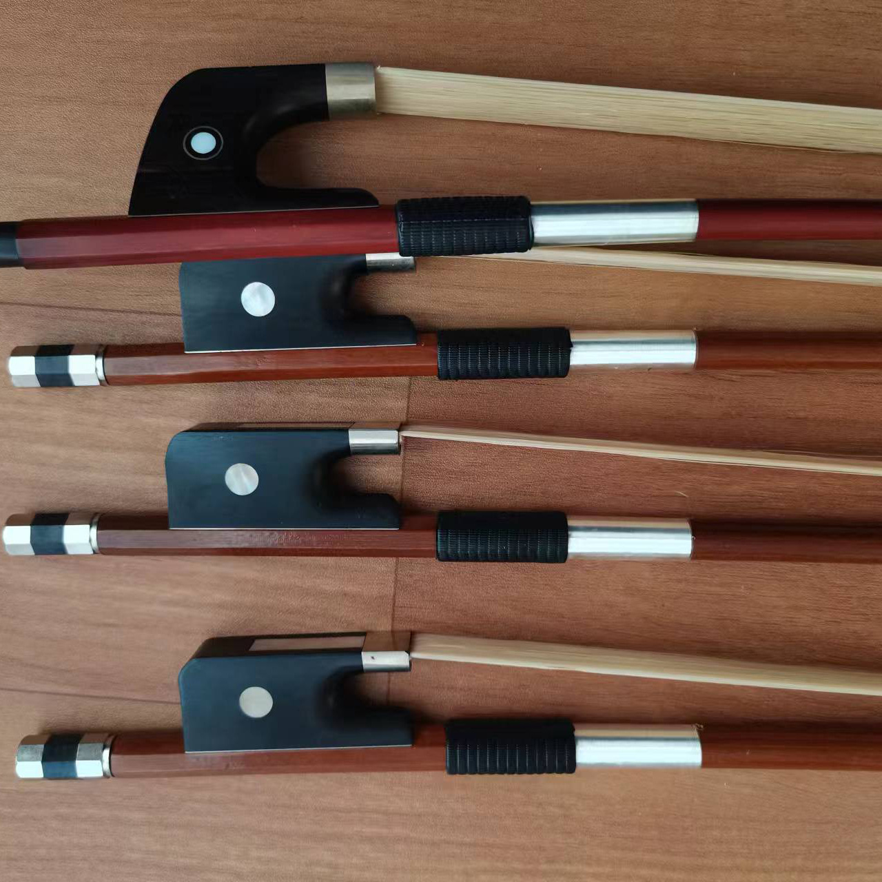 红檀木低音提琴弓子纯马尾成 人儿童大贝司弓德式法式贝斯琴弓