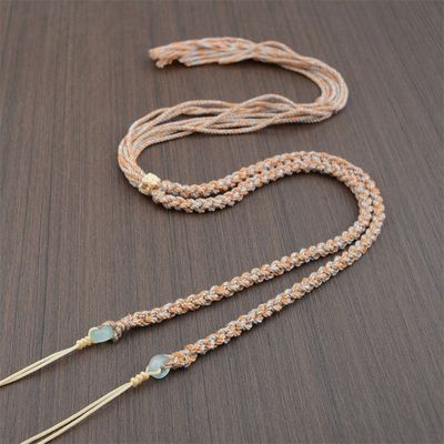 手工编织横穿竖吊坠绳半成