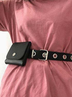 皮带女朋克风jk制服配饰百搭链条腰带女小腰包包酷ins配裙子装饰