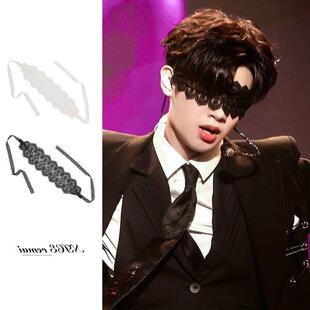 新款同款蕾丝蒙面眼罩黑色性感光熙cos服化装舞会派队面纱面罩