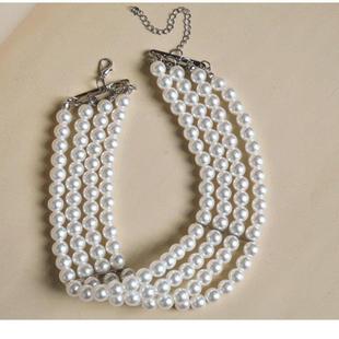 大嫂同款轻奢珍珠choker项链颈链法式高叶女高级感锁骨链叠戴项圈