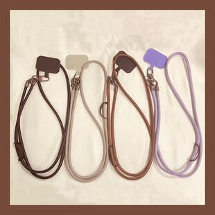 新款皮革手机挂绳防丢失斜挎可背挂脖结实耐用背带绳男女挂饰潮款