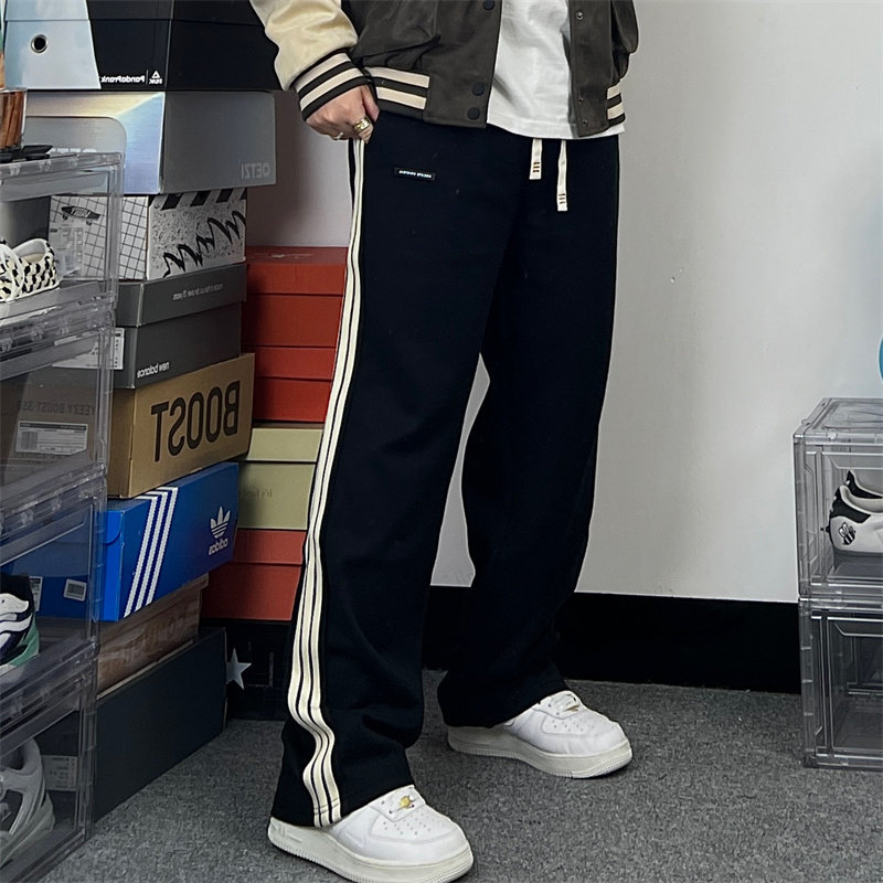 KOLBINLI斌斌梨冬季潮流宽松学生运动长裤百搭垂感撞色卫裤休闲裤,男装,休闲裤,淘宝优惠券,粉丝福利购,淘宝优惠卷