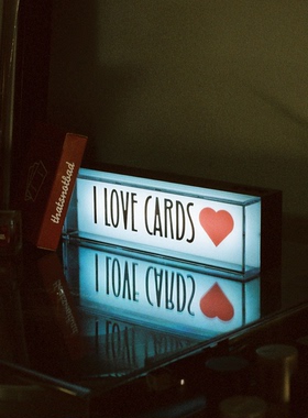 LED金属氛围灯｜ILOVECARDS纸牌主题金属工业风桌面摆件灯
