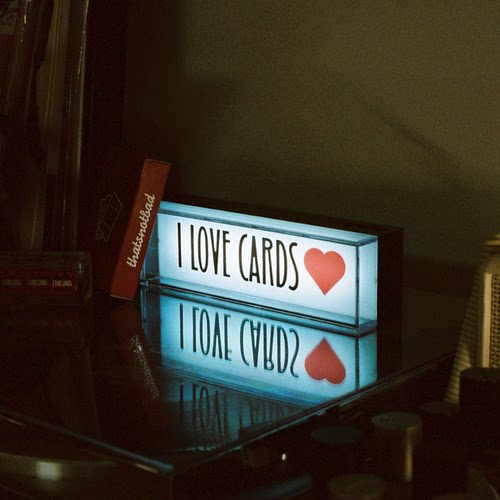 LED金属氛围灯｜ILOVECARDS纸牌主题金属工业风桌面摆件灯