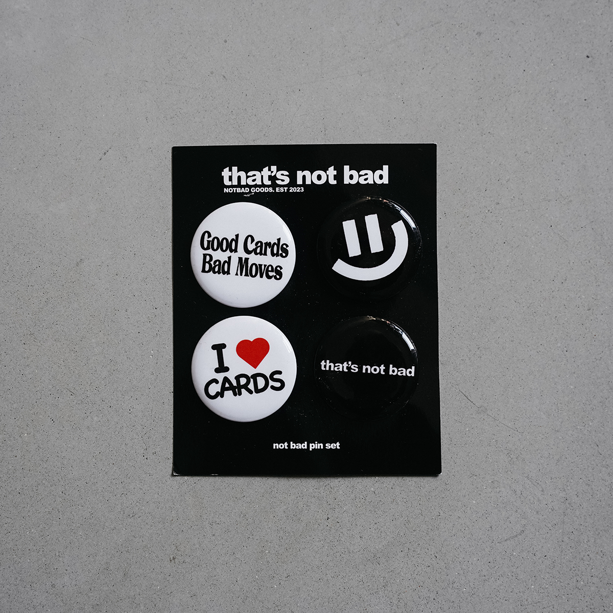 NOTBAD 胸针｜花切主题徽章｜thatsnotbad