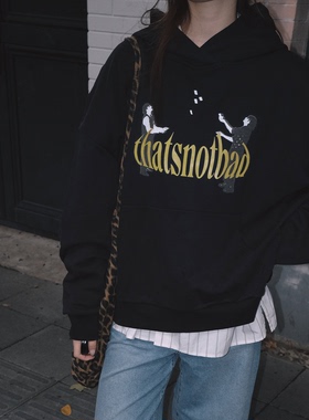 NOTBAD花切主题图案卫衣｜宽松短款版型｜thatsnotbad