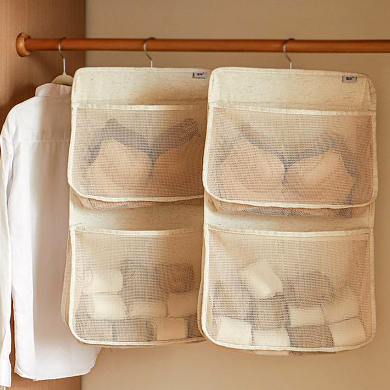 衣柜悬挂式袜子收纳挂袋装内衣内裤收纳网兜宿舍壁挂收纳神器家用,收纳整理,收纳挂袋,淘宝优惠券,粉丝福利购,淘宝优惠卷