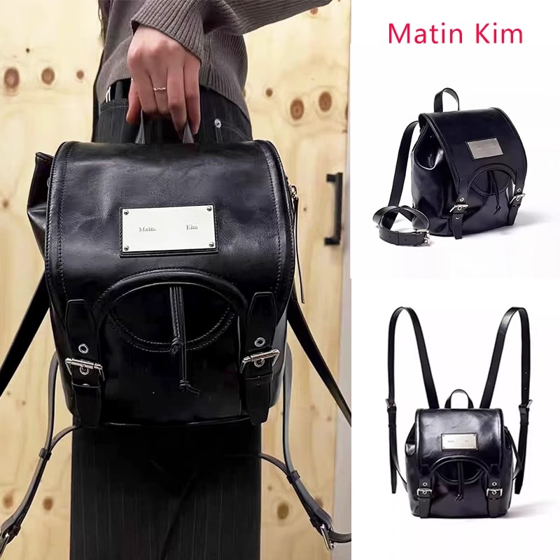 MatinKim新款全皮双肩背包