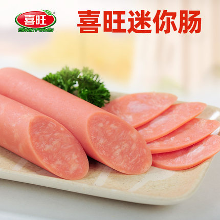 喜旺迷你肠115g*10根开袋即食香肠休闲零食小吃早餐泡面搭档夜宵