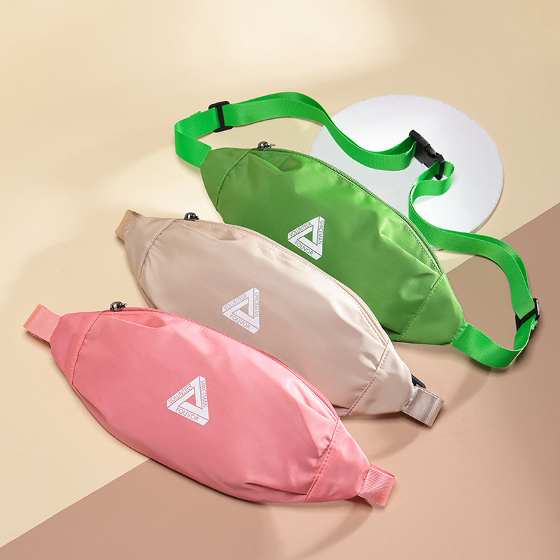 冬季运动跑步腰包女牛津布迷你手机包轻便斜挎包帆布小包包胸包男
