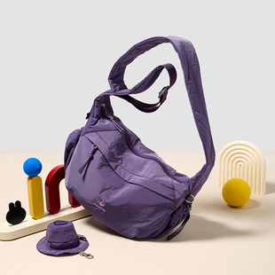 Fouvor牛津布小斜挎包百搭手机包火狐轻盈单肩包包户外帆布饺子包