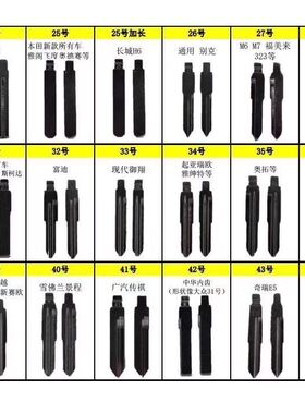 VVDI KD子机23-45号专用中定位电镀钥匙头 奇诺子机专用折叠头