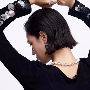 女针织T恤打底衫 长袖 设计师品牌钉珠24D7003 秋冬新款 YIJIANGLAN