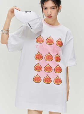 YIJIANGLAN春夏新款T恤短袖简约百搭连衣裙宽松YJL24C8560