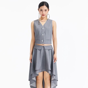 气质百搭25C7290 马甲设计感小众收腰显瘦法式 YIJIANGLAN 春夏新款