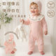 女宝宝早春连体衣小月龄公主洋气满月百天套装 和新生婴儿爬服穿搭
